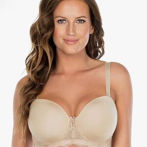 Auden Beige Lace Accent Bra